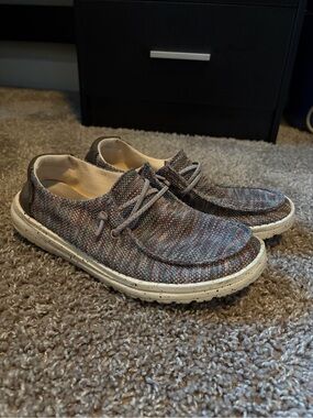 Hey Dude Women’s Multicolor Knit Mules with White Sole